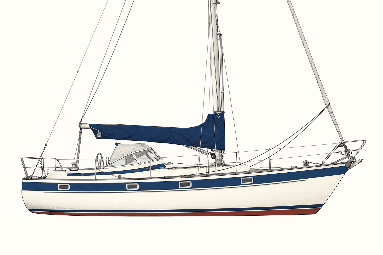 Illustrazione del Hallberg-Rassy 352